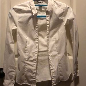 White button up blouse